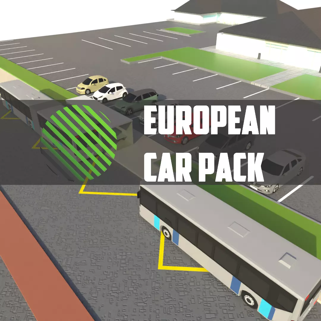 european car pack Low-poly 3D model