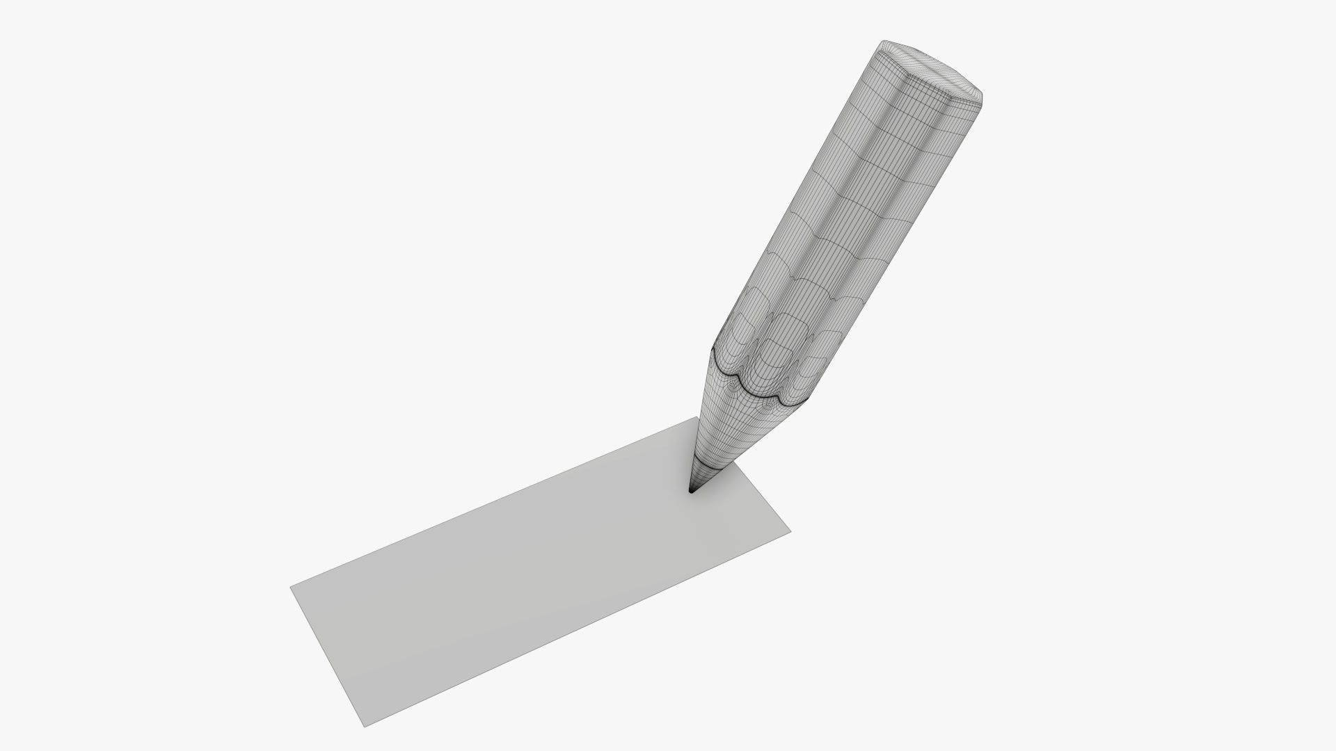 Writing tilted pencil 3D model_3