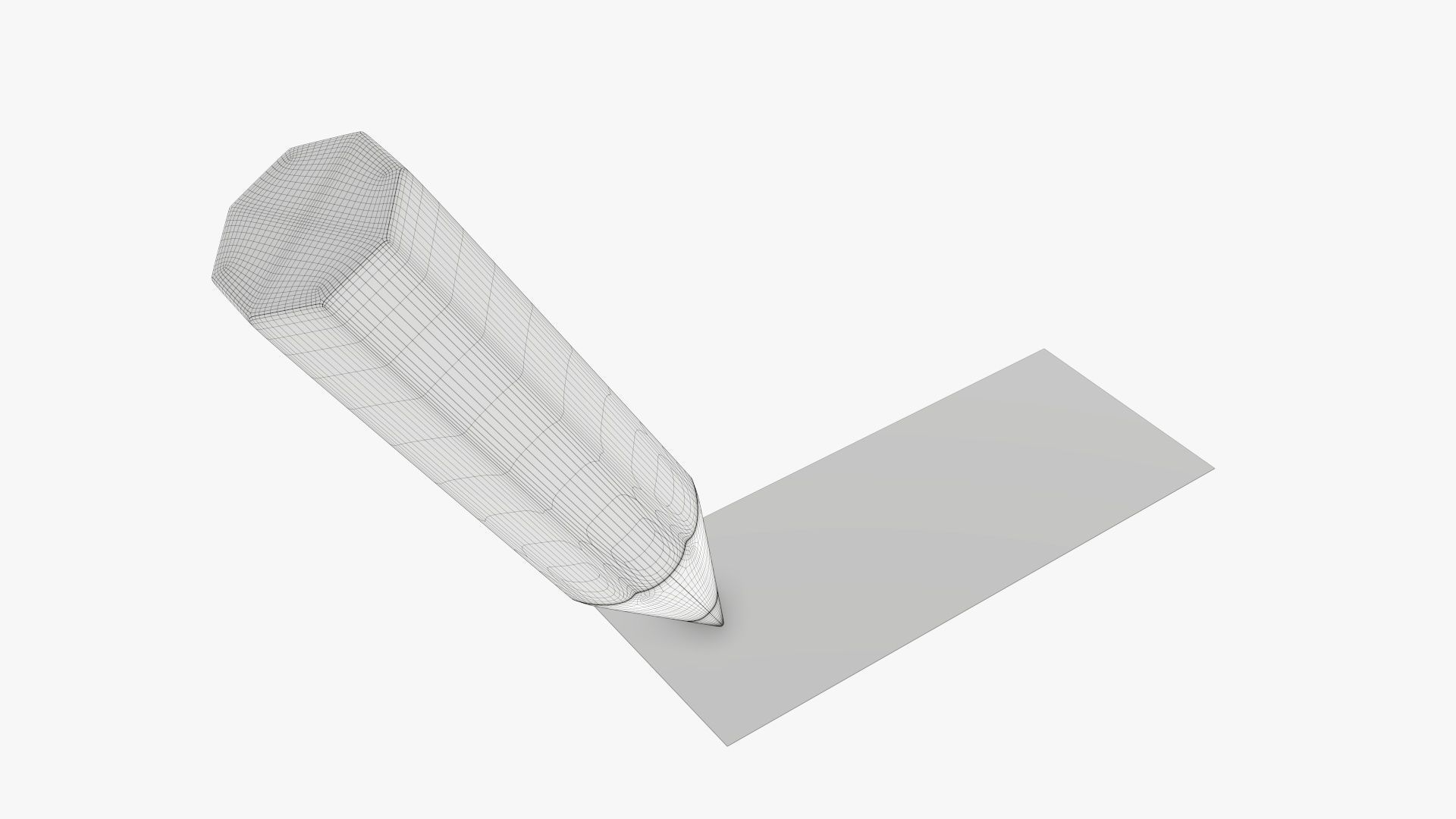 Writing tilted pencil 3D model_5