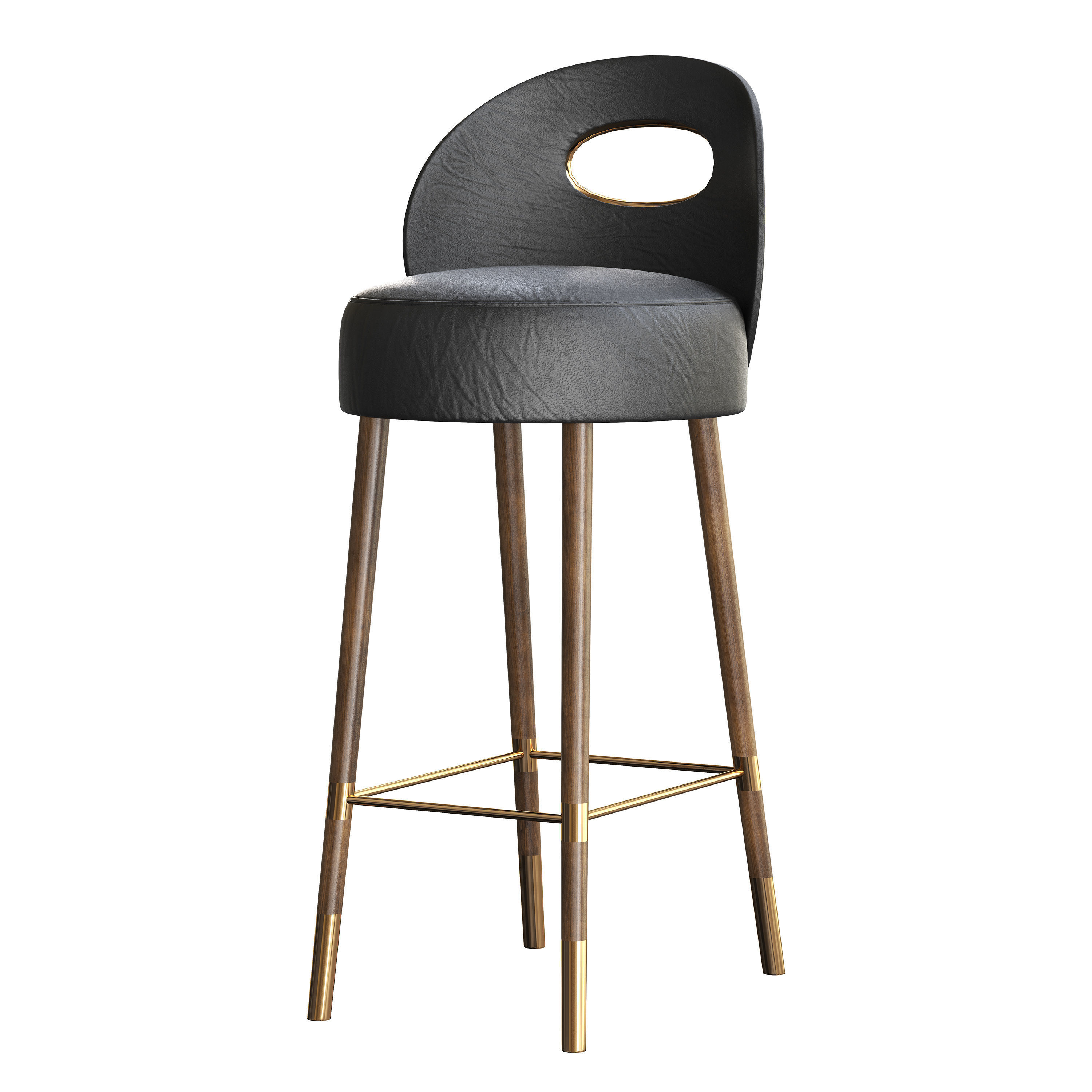 Bar chair 3D model_7