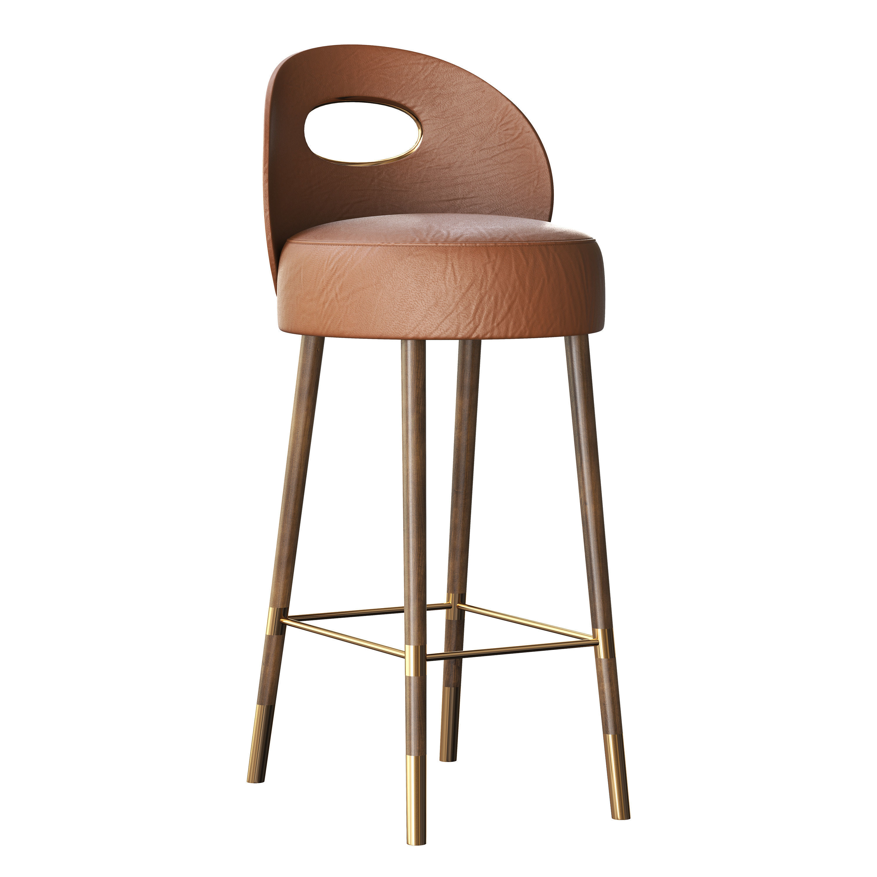 Bar chair 3D model_9