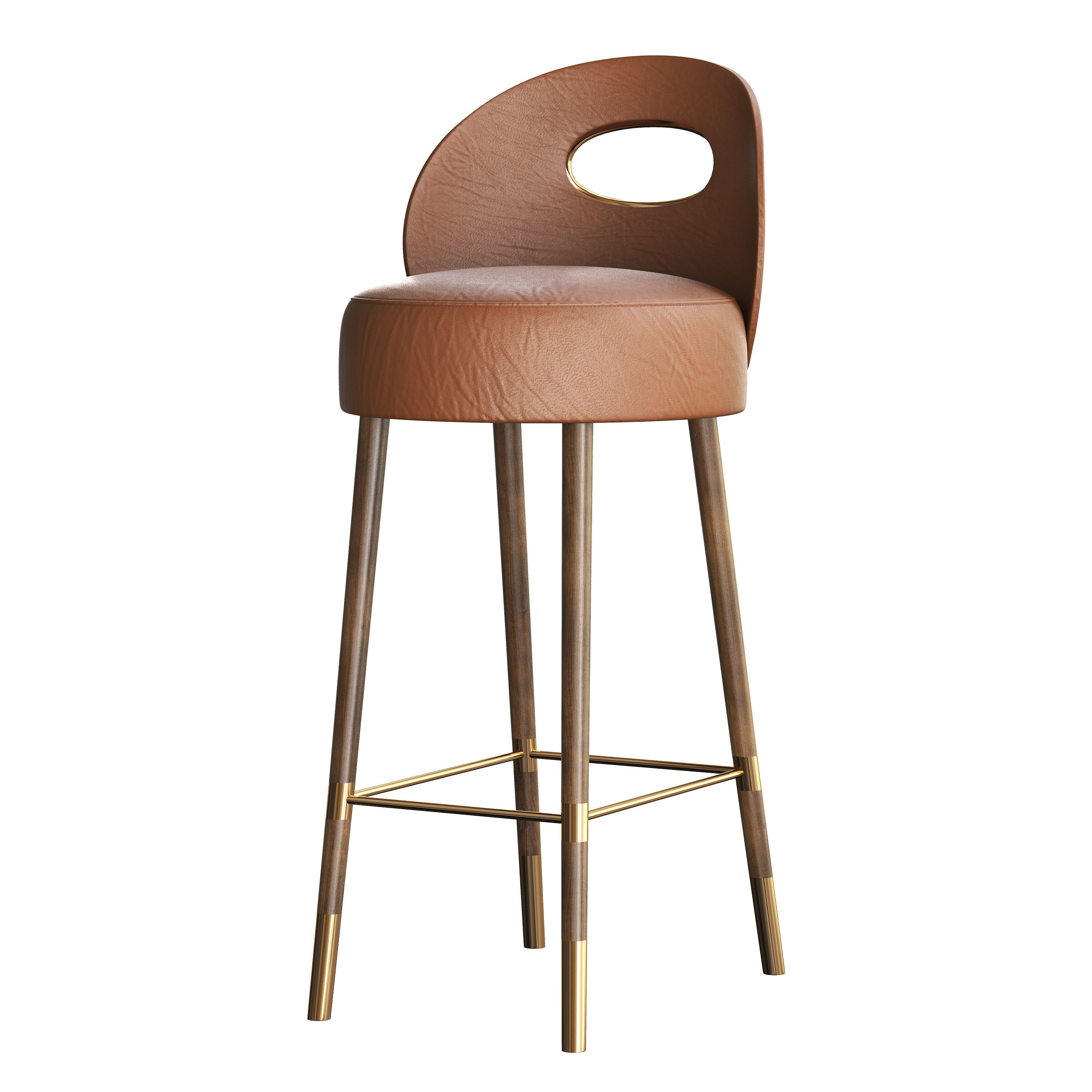 Bar chair 3D model_5