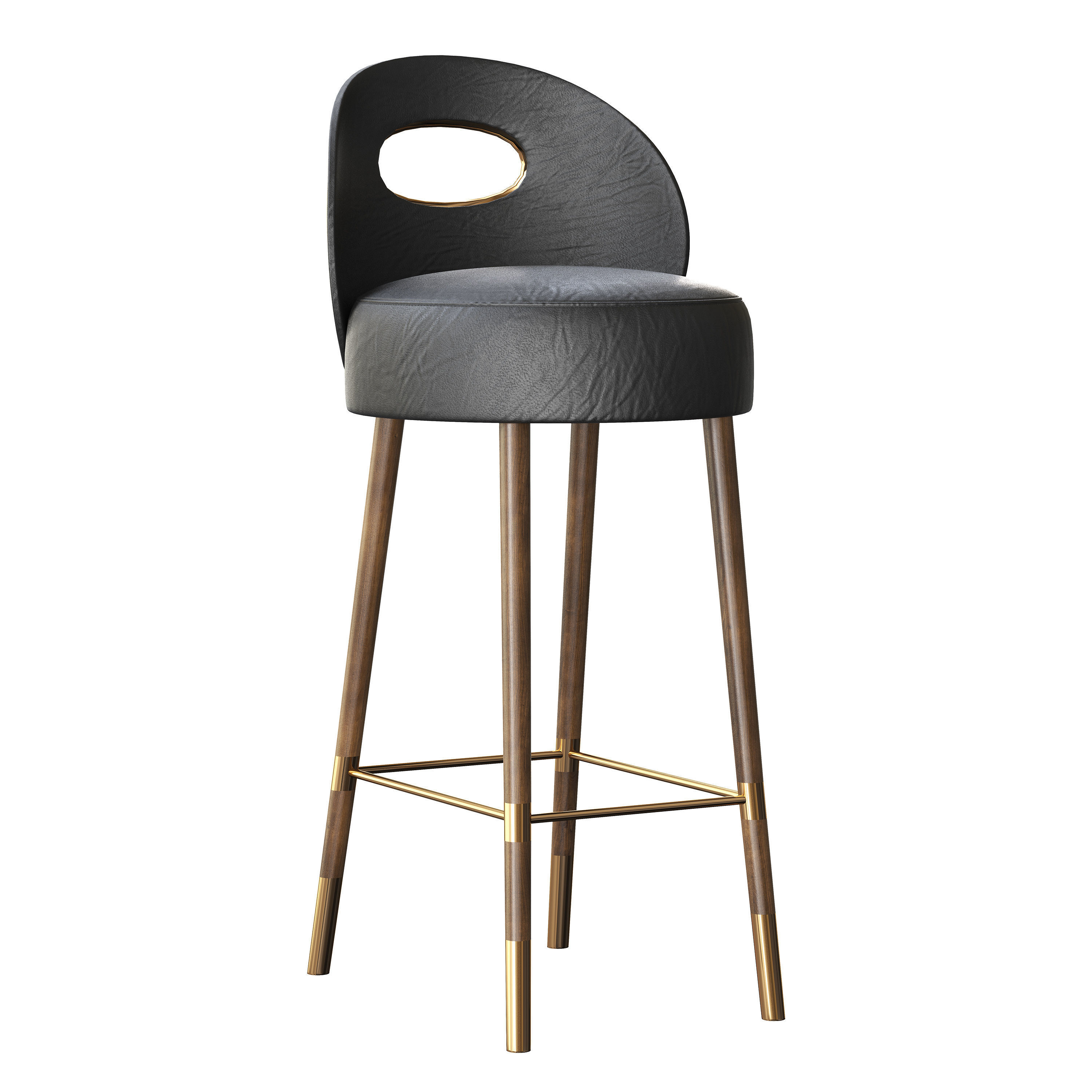 Bar chair 3D model_6