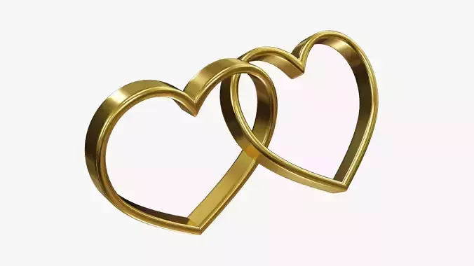 Heart shaped wedding rings