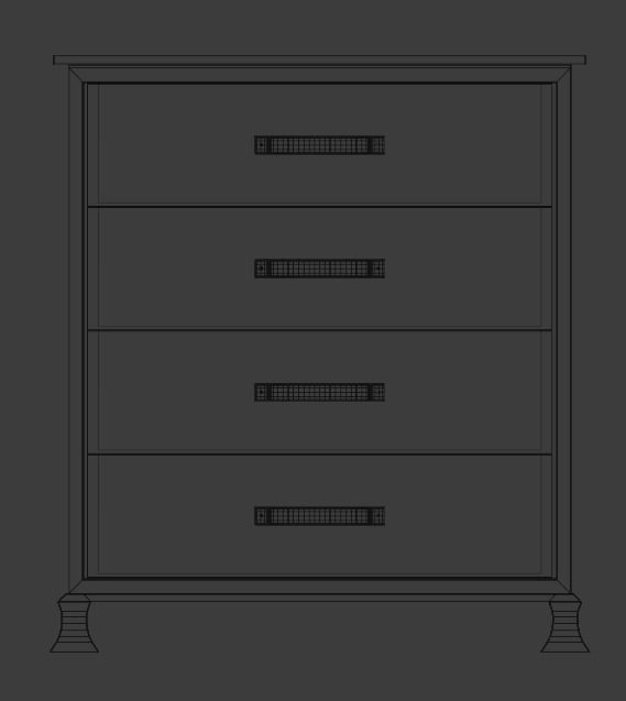 Dresser furniture Rigged PBR Gameready Low poly 3d model   Low-poly 3D model_6