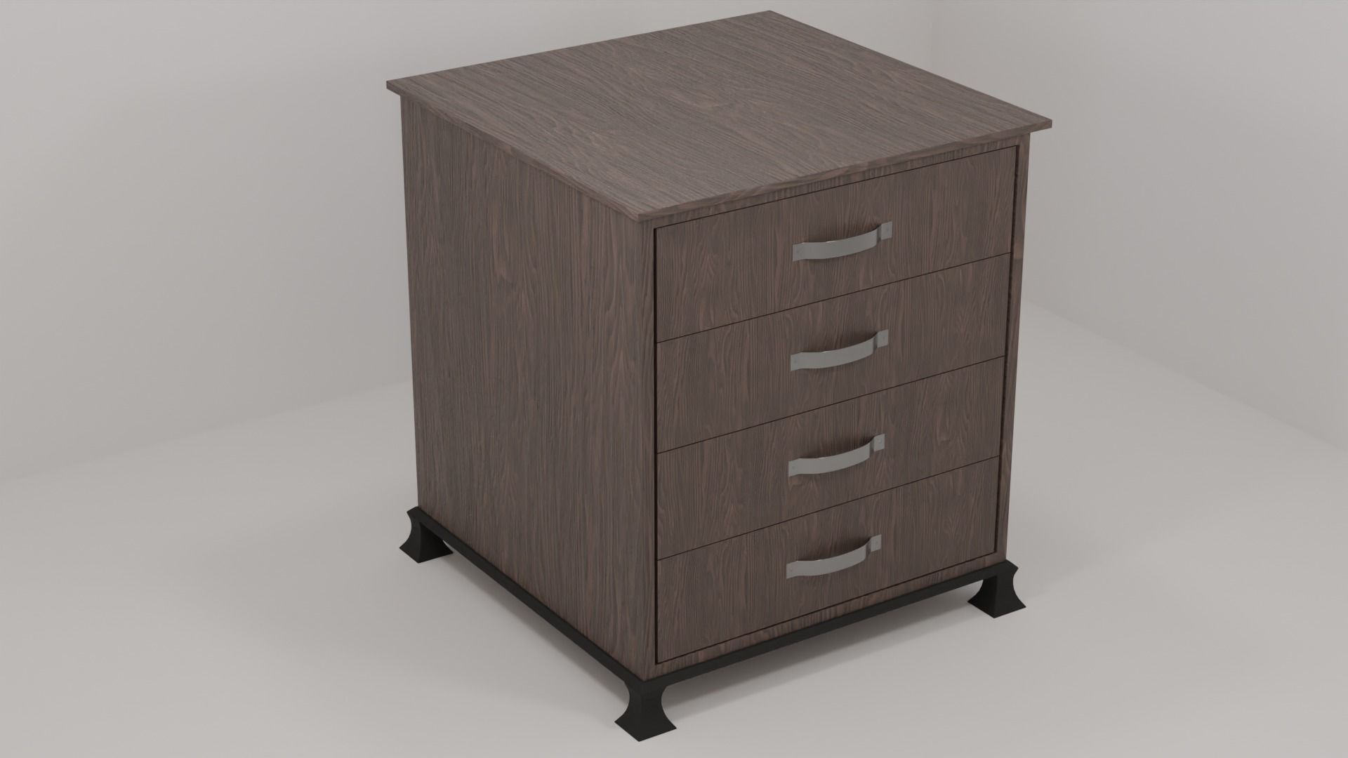 Dresser furniture Rigged PBR Gameready Low poly 3d model   Low-poly 3D model_10