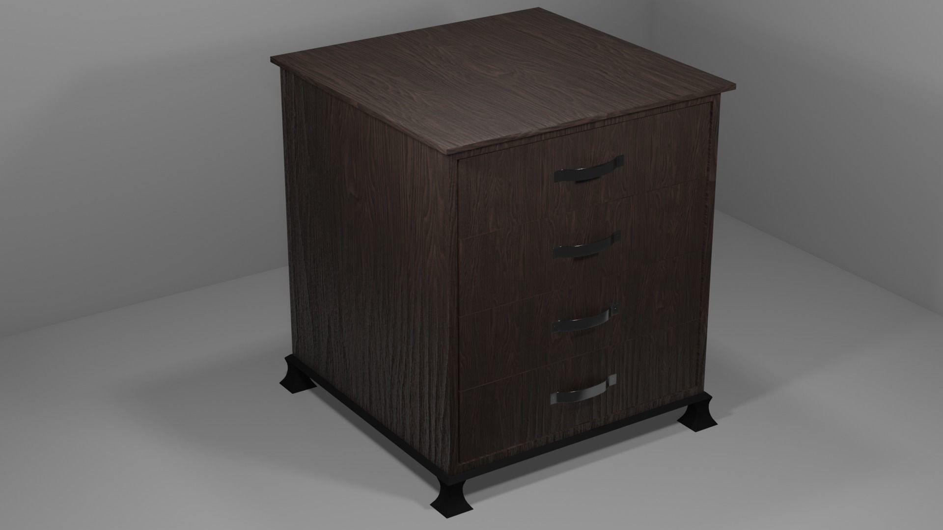 Dresser furniture Rigged PBR Gameready Low poly 3d model   Low-poly 3D model_9