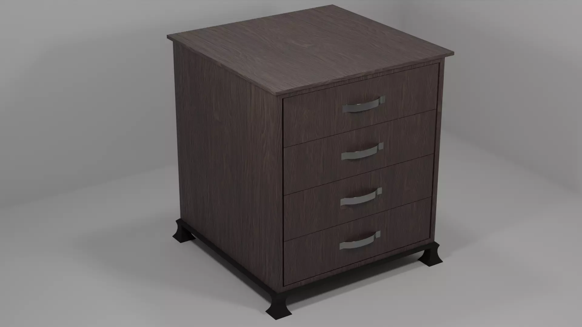 Dresser furniture Rigged PBR Gameready Low poly 3d model   Low-poly 3D model_0