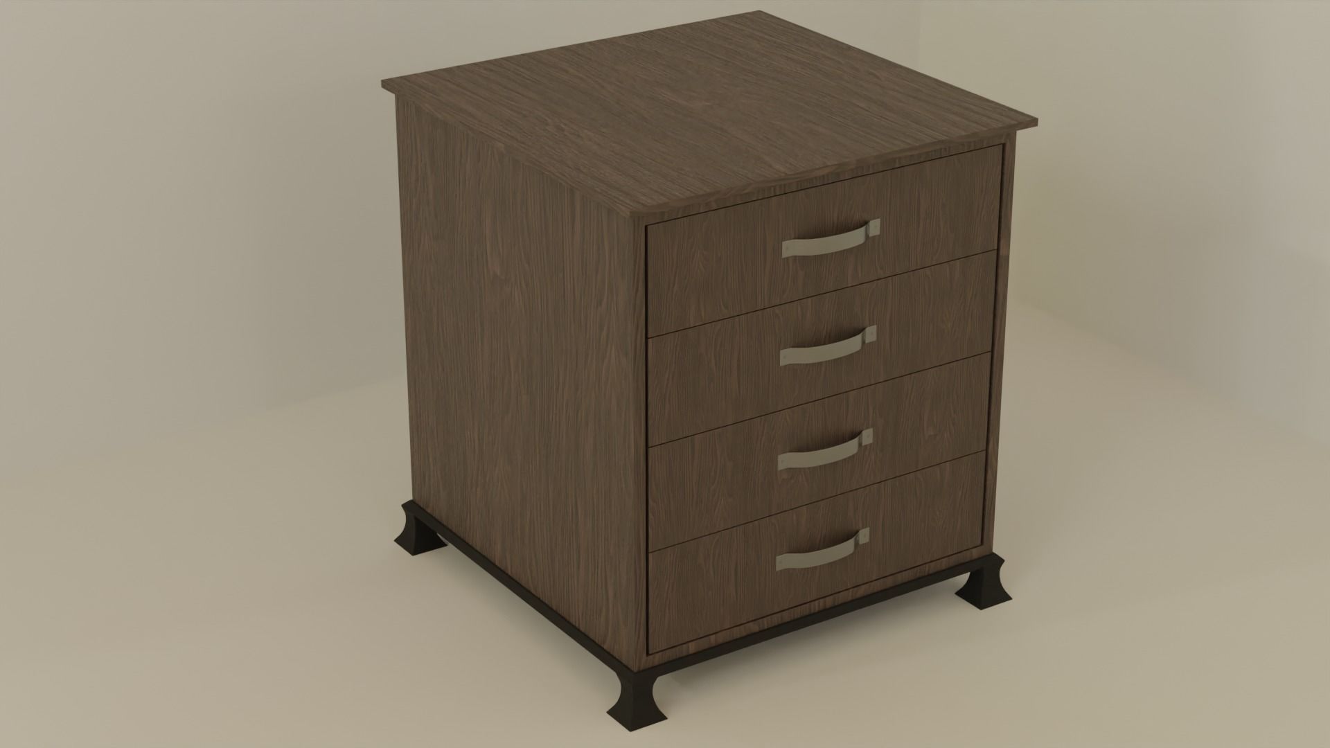 Dresser furniture Rigged PBR Gameready Low poly 3d model   Low-poly 3D model_2
