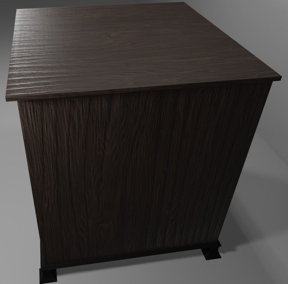 Dresser furniture Rigged PBR Gameready Low poly 3d model   Low-poly 3D model_11