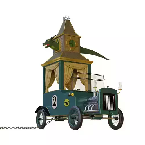 Race Car 02 Creepy Coupe Low-poly 3D model