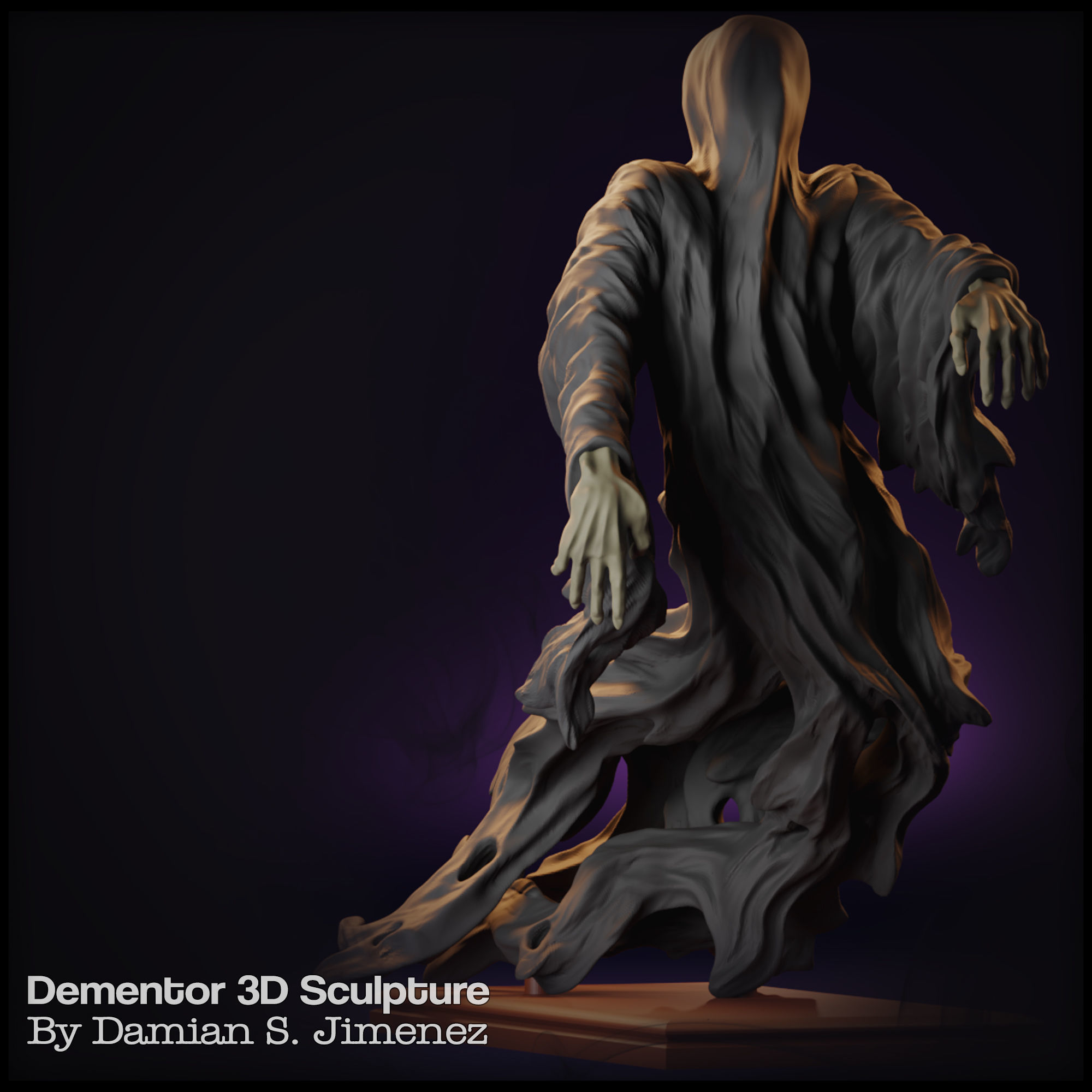 Dementor - Harry Potter Ghost Phantom Spectre Sculpture 3D print model_2