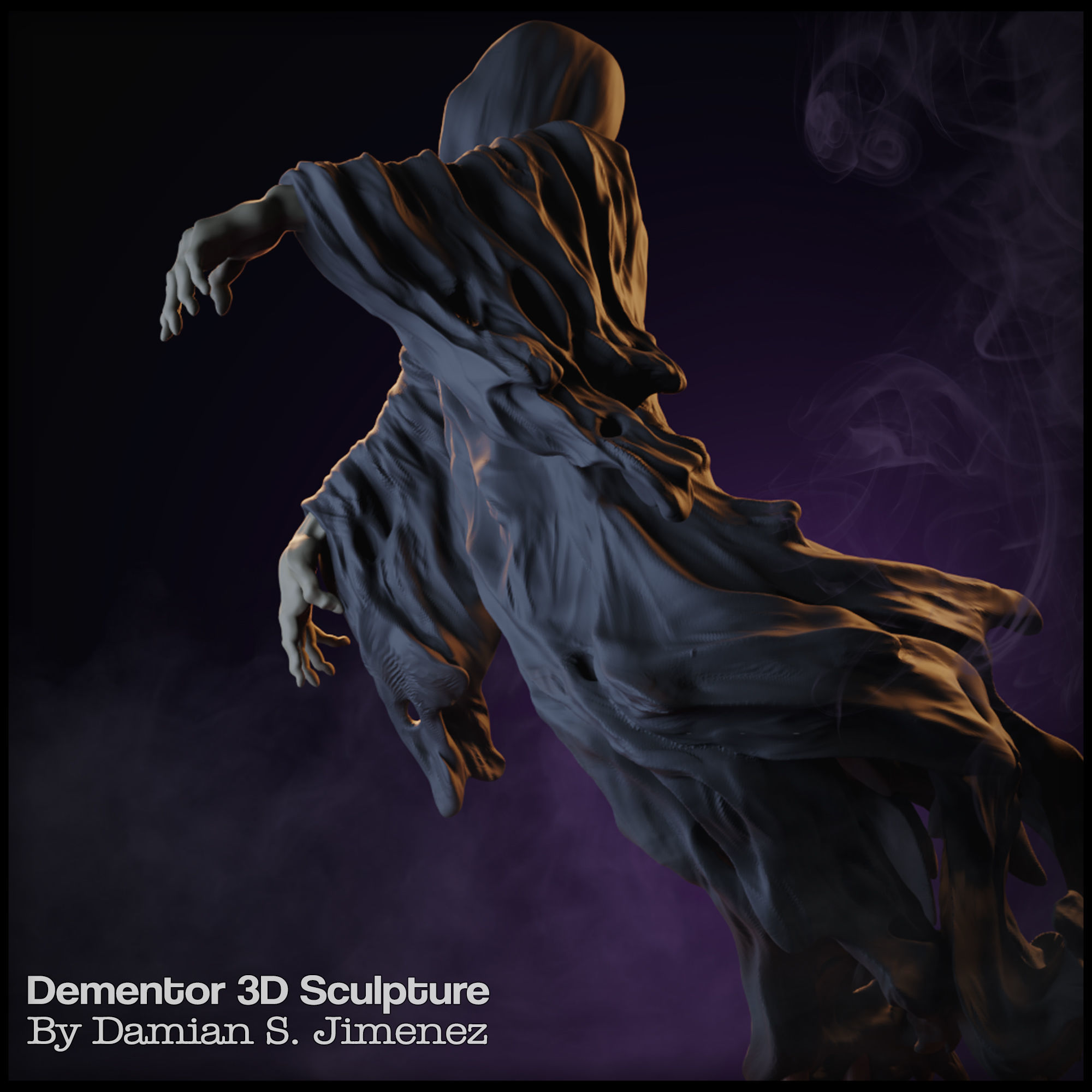 Dementor - Harry Potter Ghost Phantom Spectre Sculpture 3D print model_1