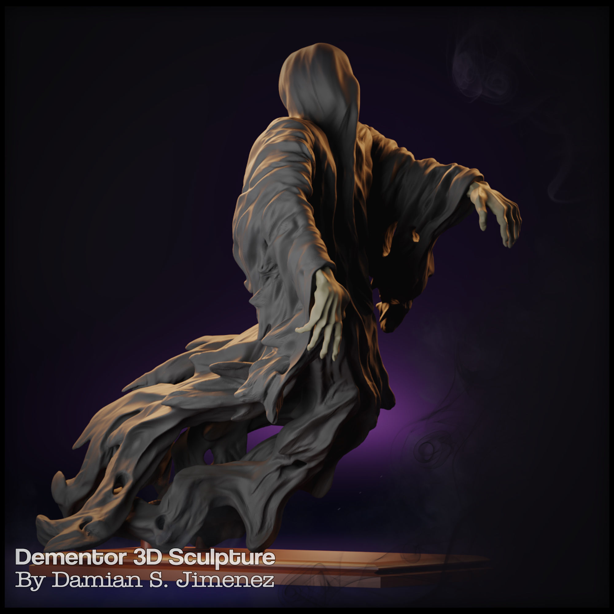 Dementor - Harry Potter Ghost Phantom Spectre Sculpture 3D print model_3