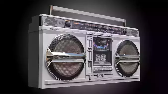Retro Boom Box Ghetto Blaster 3D model | CGTrader