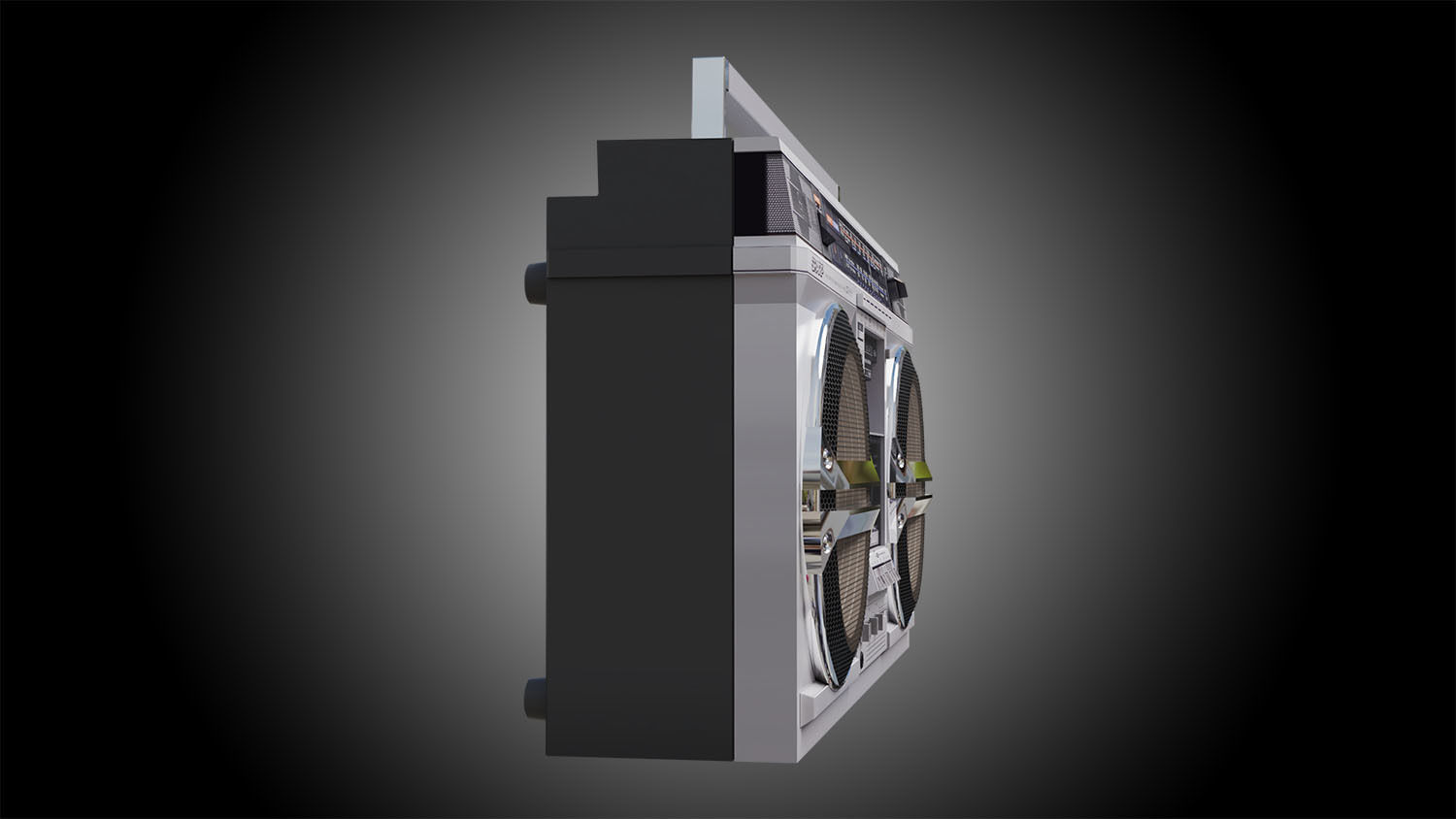 Retro Boom Box Ghetto Blaster  3D model_13
