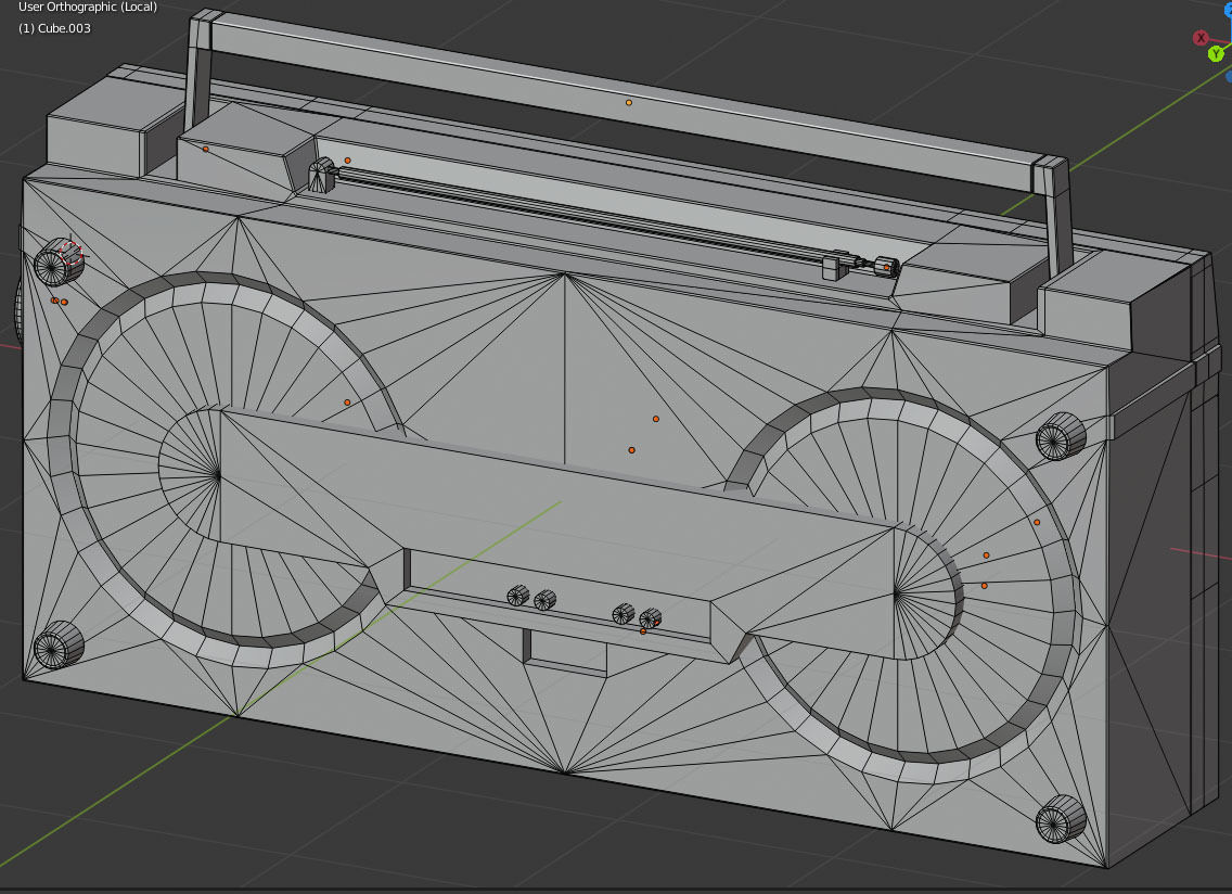 Retro Boom Box Ghetto Blaster  3D model_18