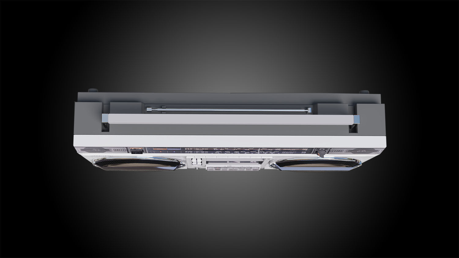 Retro Boom Box Ghetto Blaster  3D model_14