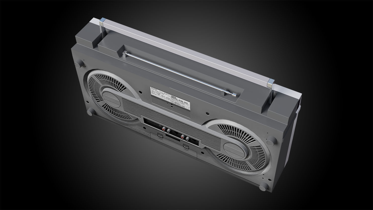 Retro Boom Box Ghetto Blaster  3D model_8