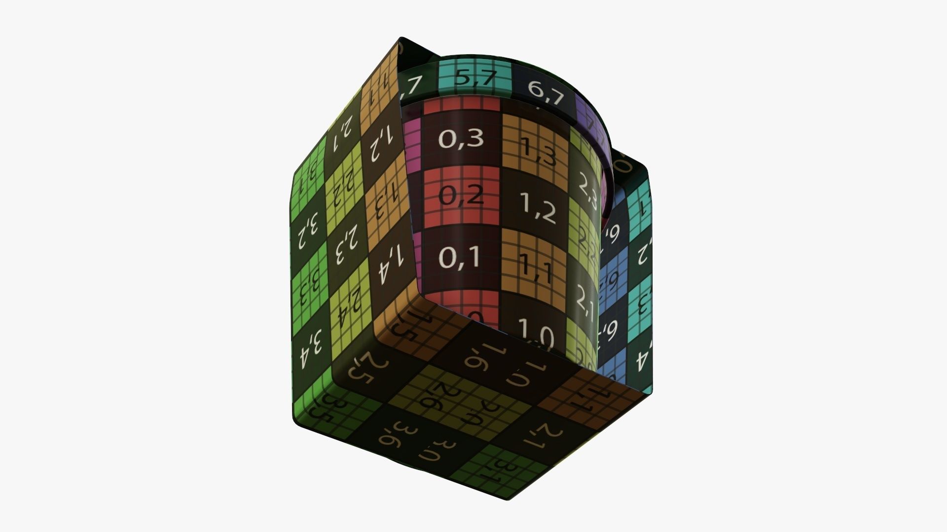 Paper tube packaging wrapped 3D model_14