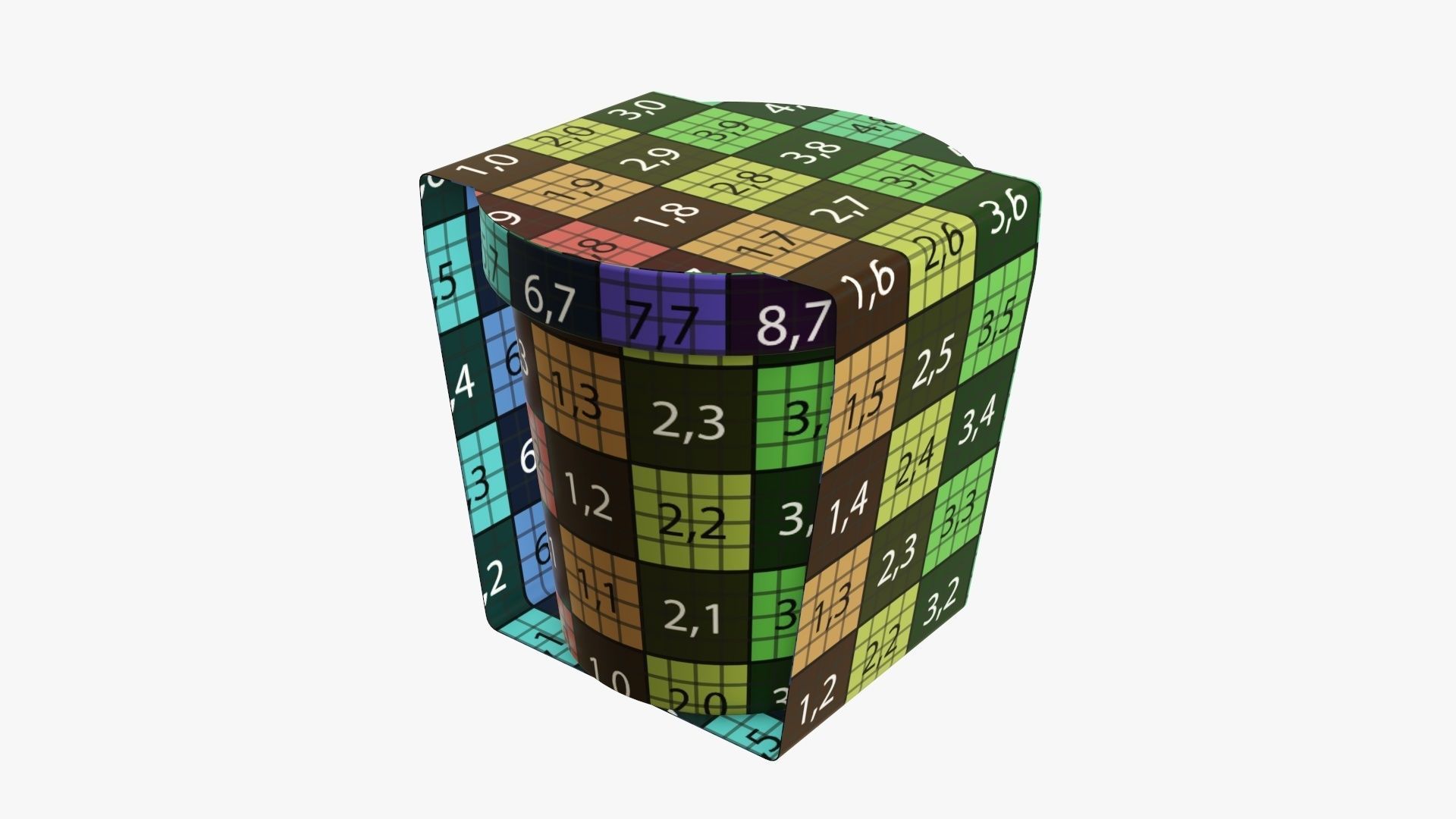 Paper tube packaging wrapped 3D model_12