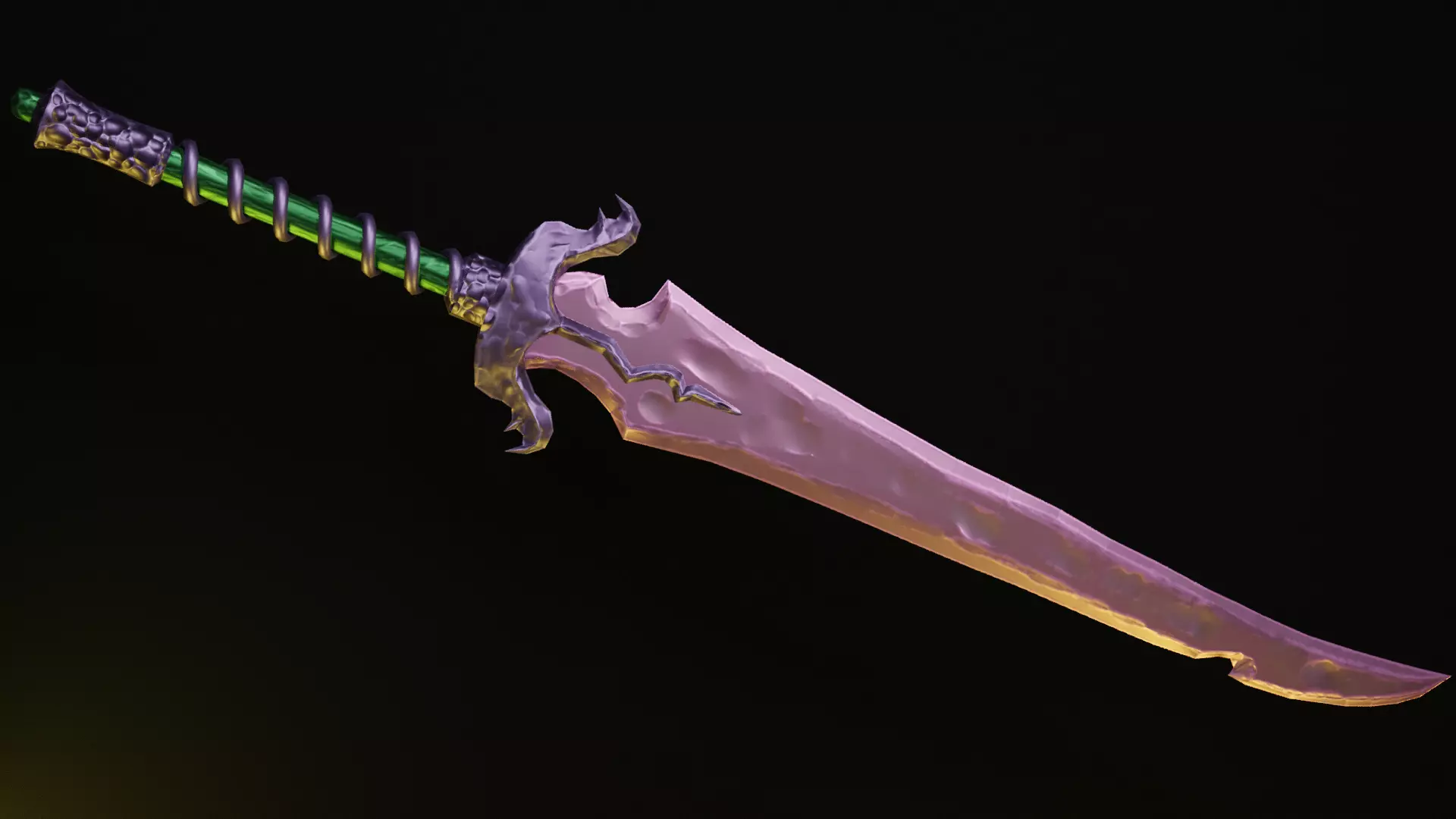 Stylized Dragon Sword Free low-poly 3D model