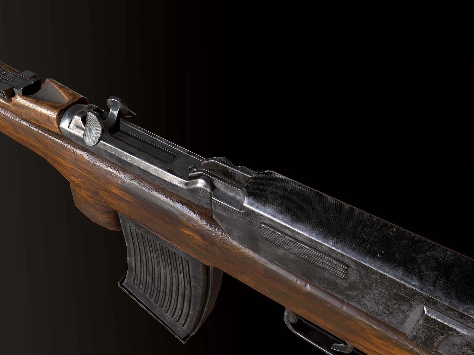 Mauser 1916 WW2 German Rifle PBR Low-poly 3D model_6