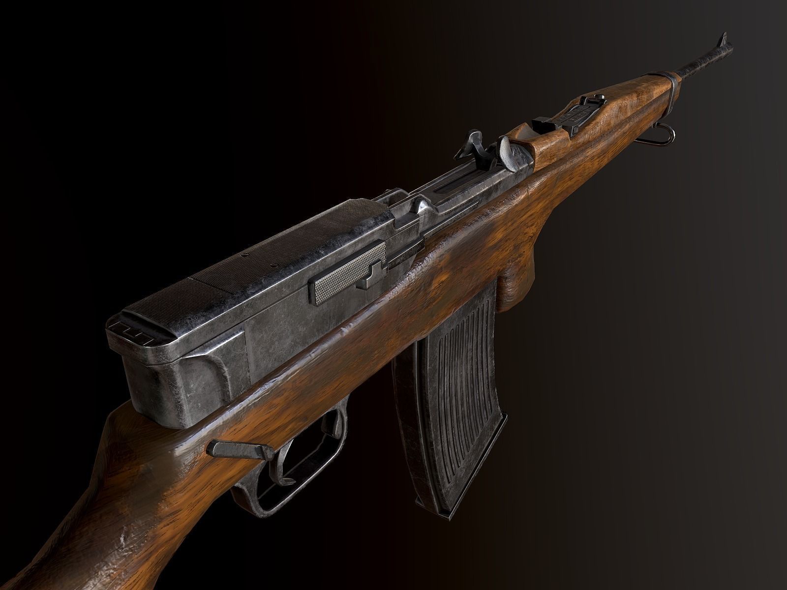 Mauser 1916 WW2 German Rifle PBR Low-poly 3D model_7
