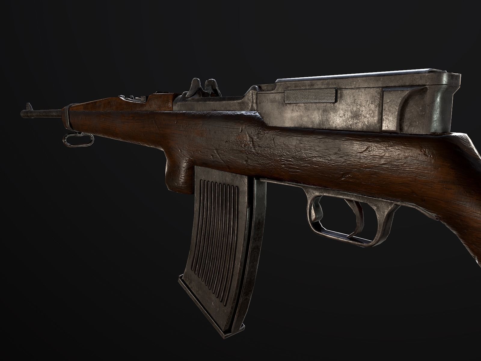 Mauser 1916 WW2 German Rifle PBR Low-poly 3D model_10