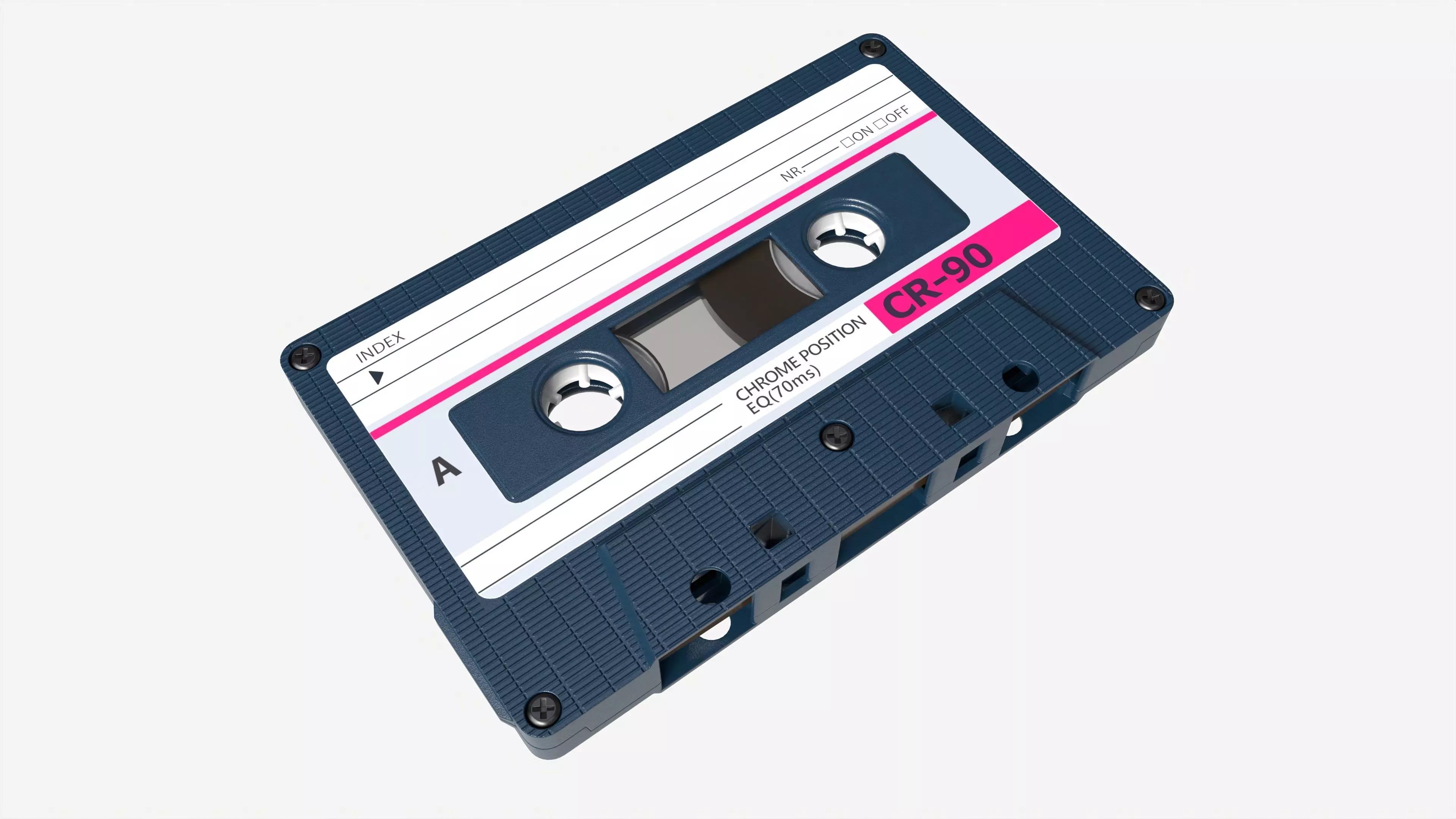 Cassette music tape 3D model_0