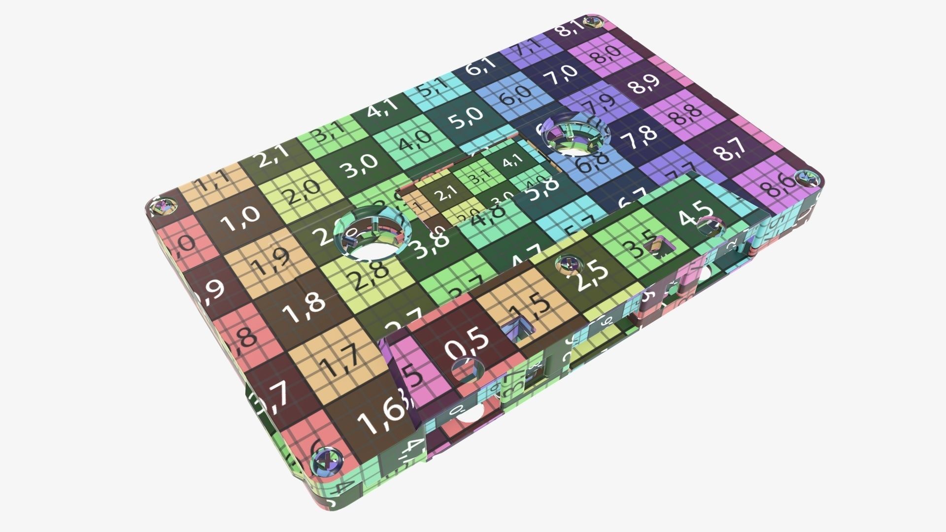 Cassette music tape 3D model_9