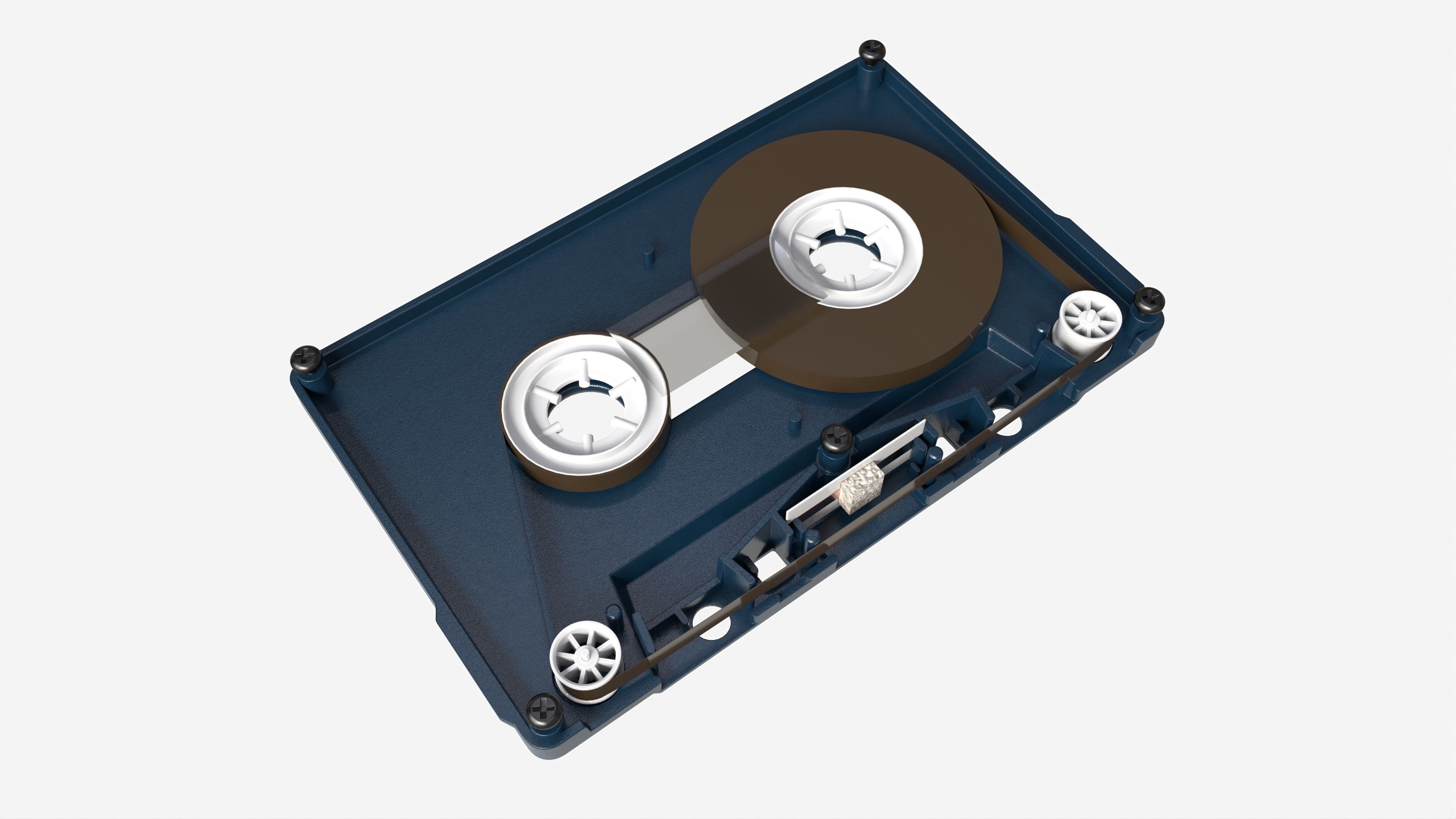 Cassette music tape 3D model_4