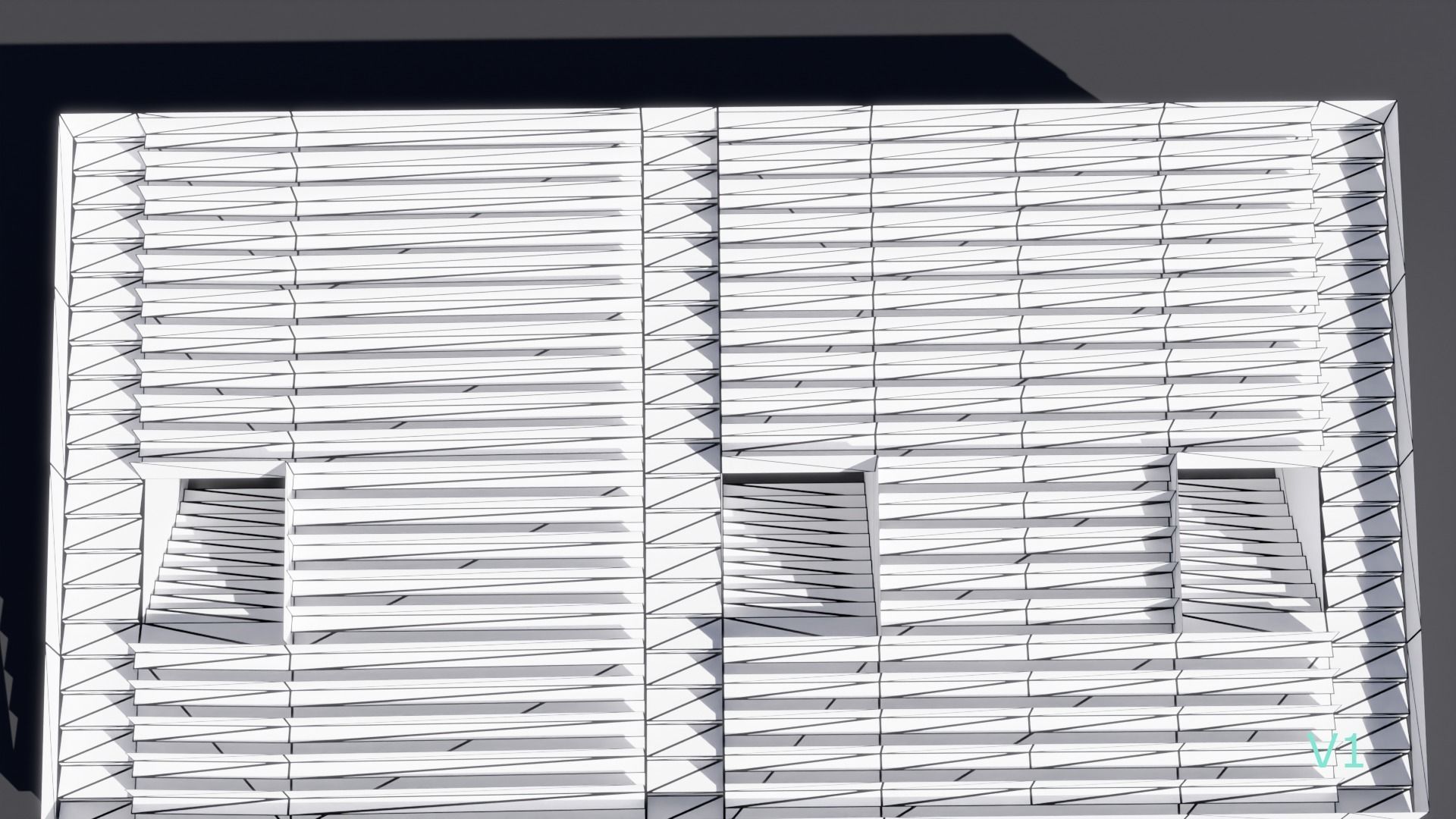Modular Game Ready Grandstand V2 Low-poly 3D model_17