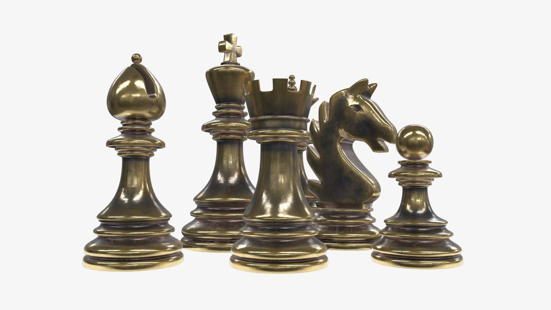 Chess figurines 3D model_2