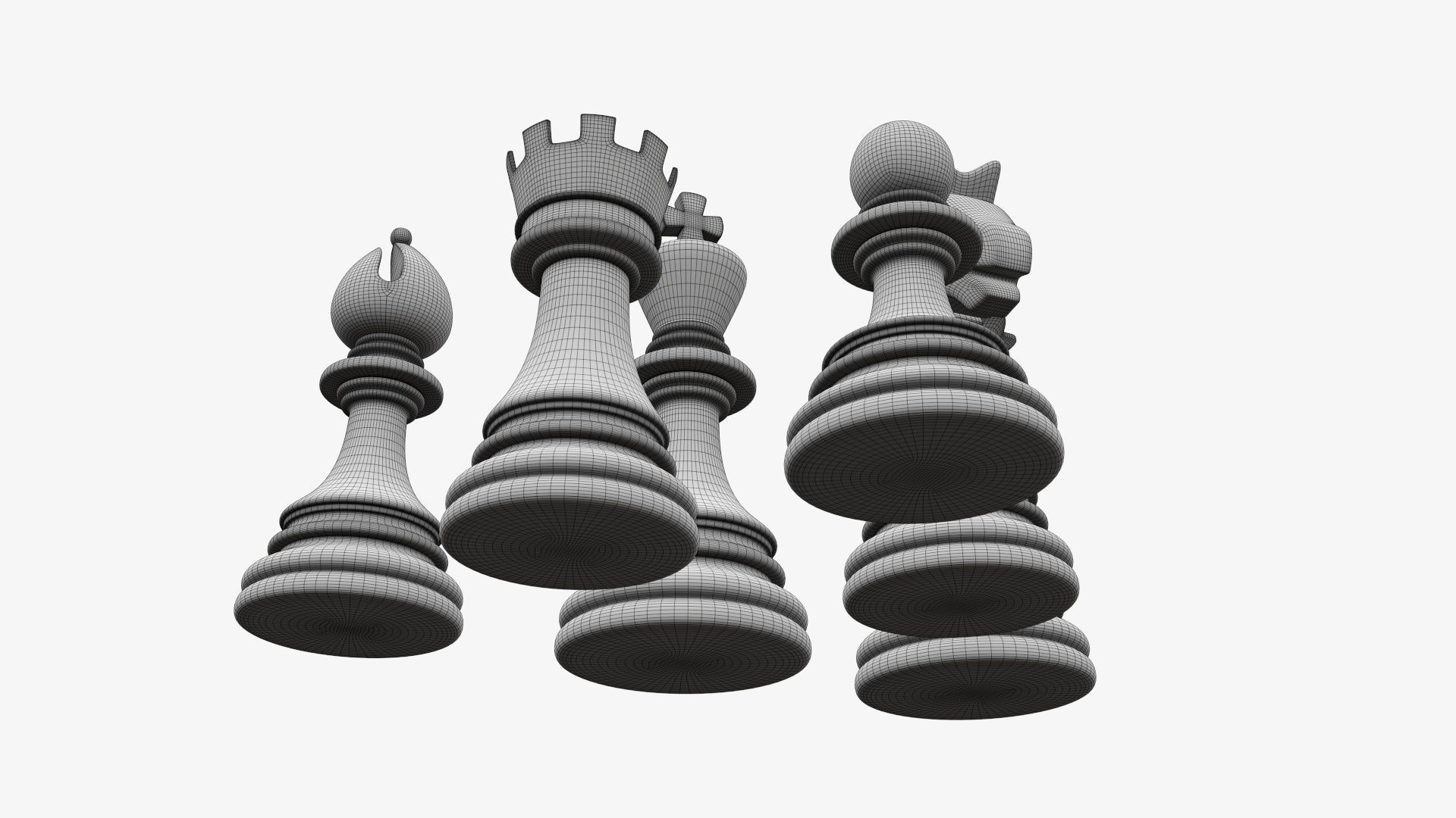 Chess figurines 3D model_9