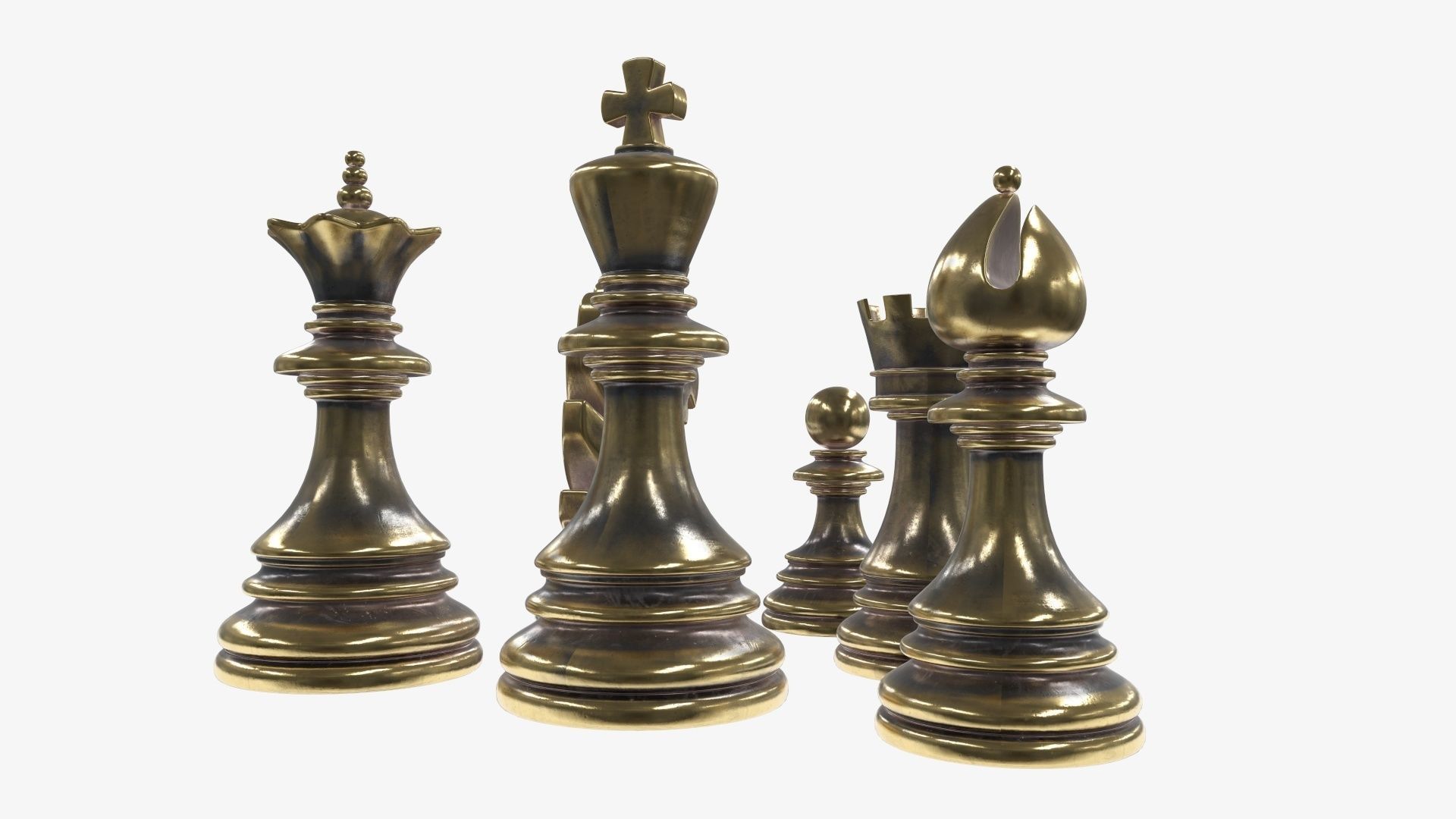 Chess figurines 3D model_3