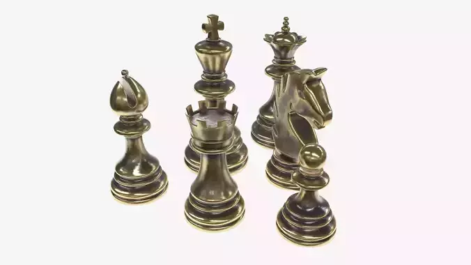 Chess figurines 3D model