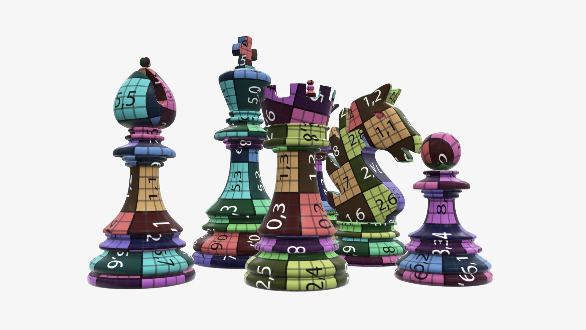 Chess figurines 3D model_12