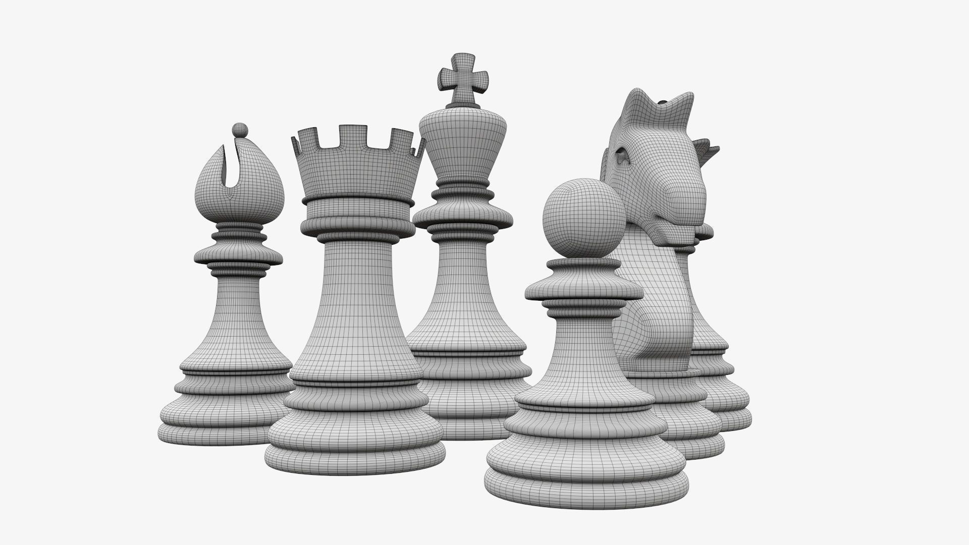 Chess figurines 3D model_6