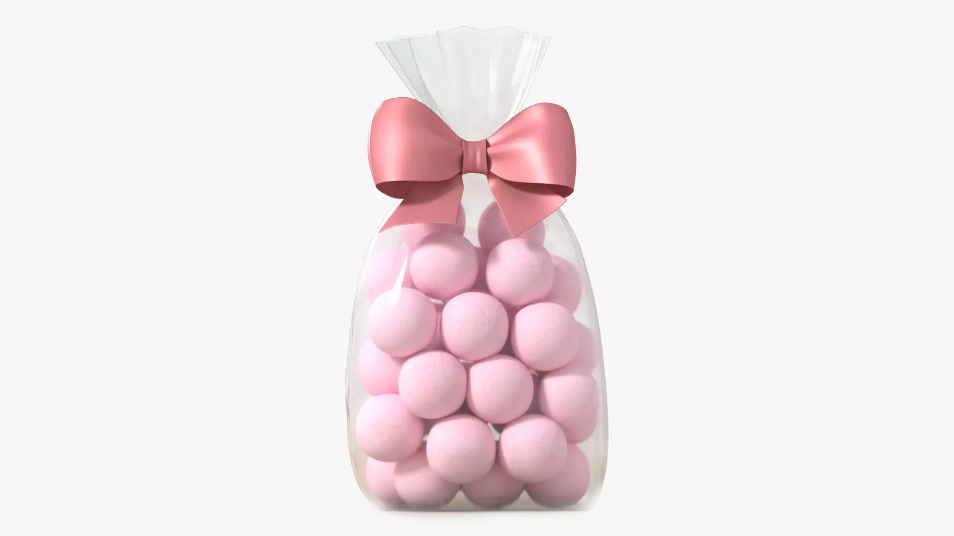 Clear bag with sweets and bow 01 3D model_0