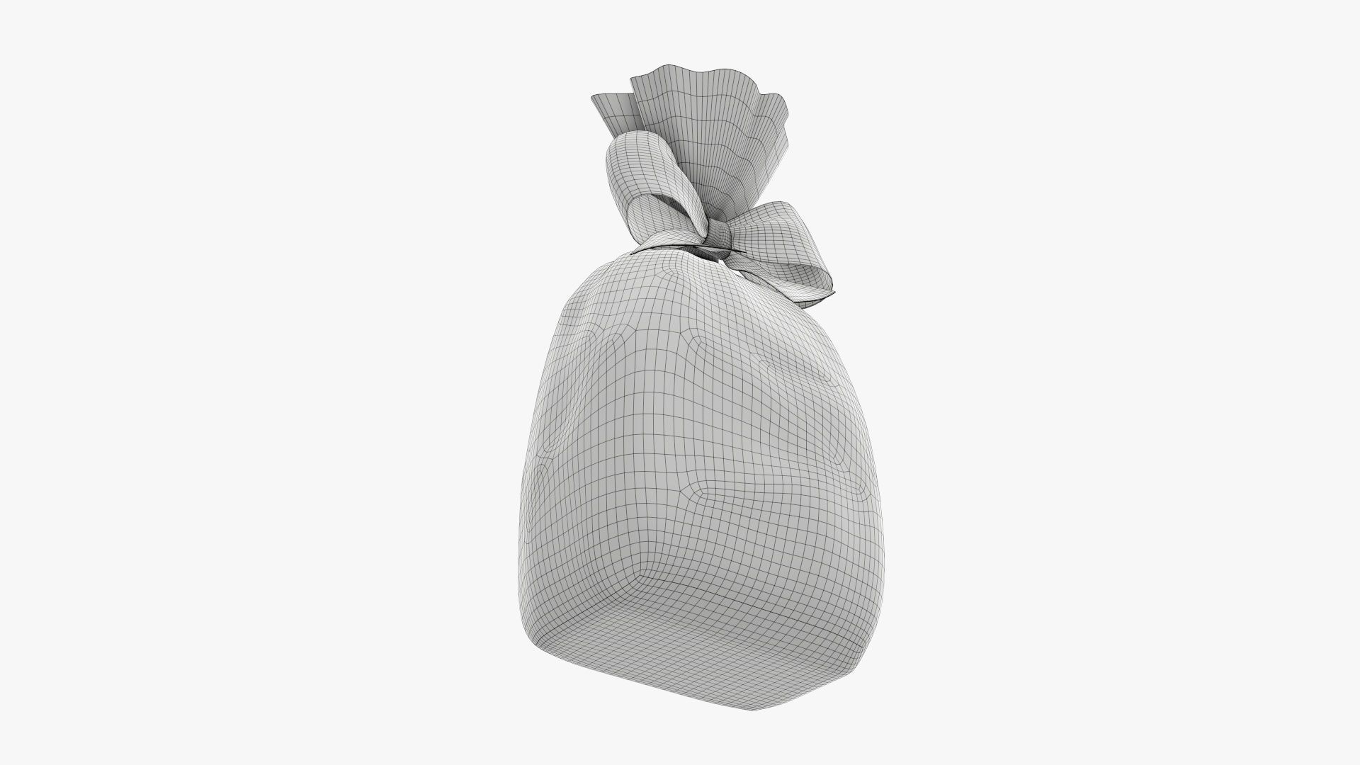 Clear bag with sweets and bow 01 3D model_6