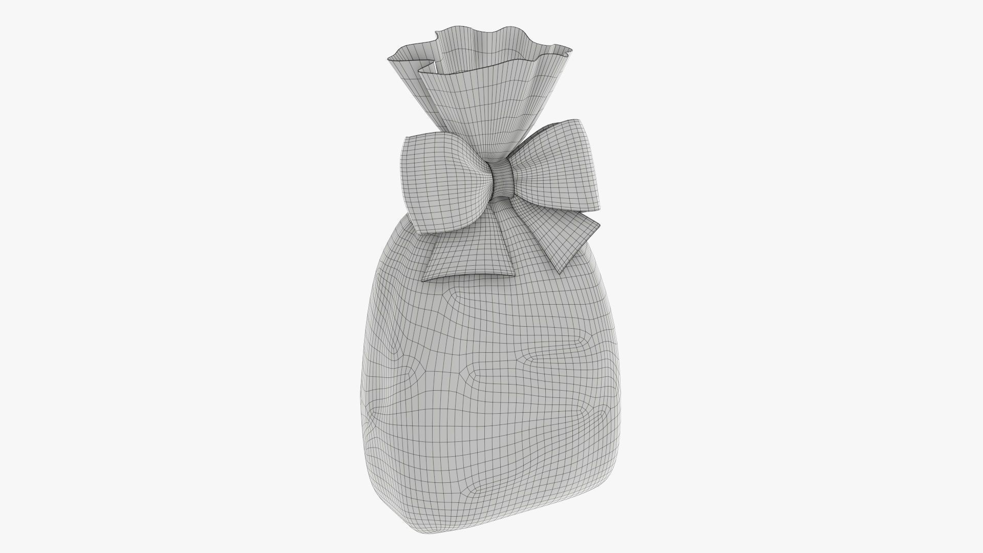 Clear bag with sweets and bow 01 3D model_4