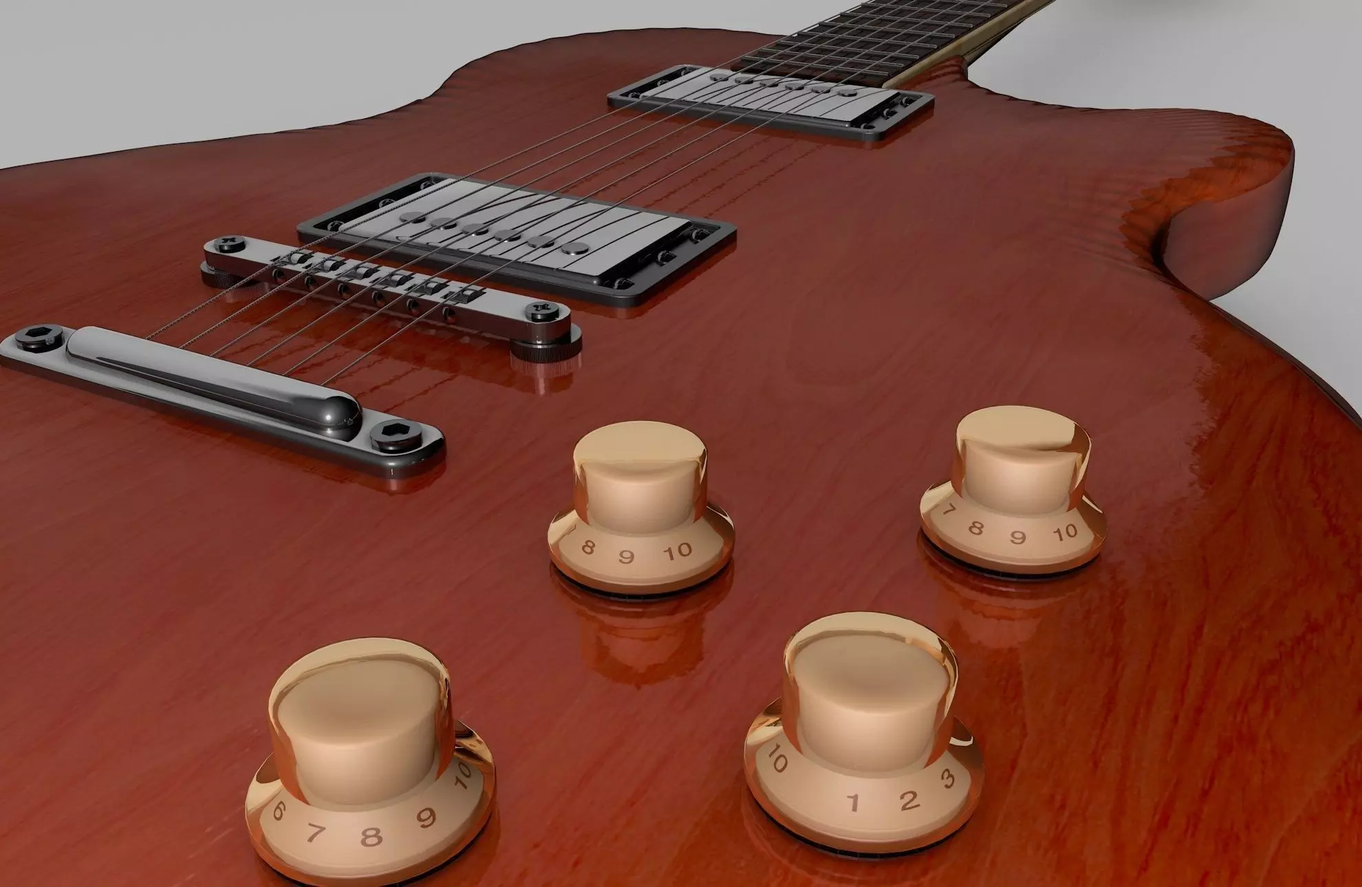 electric guitar 3D model_0