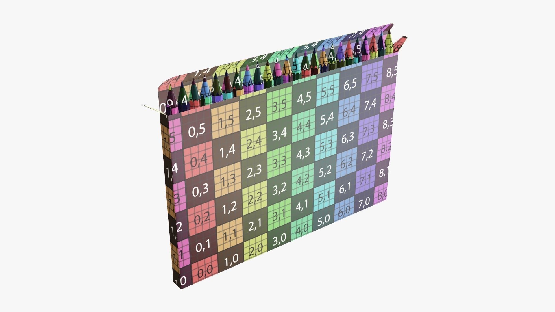 Color pencils in box 01 3D model_10