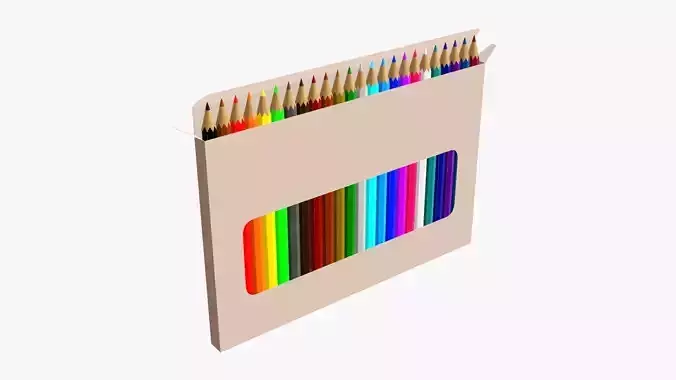 Color pencils in box 01 with window