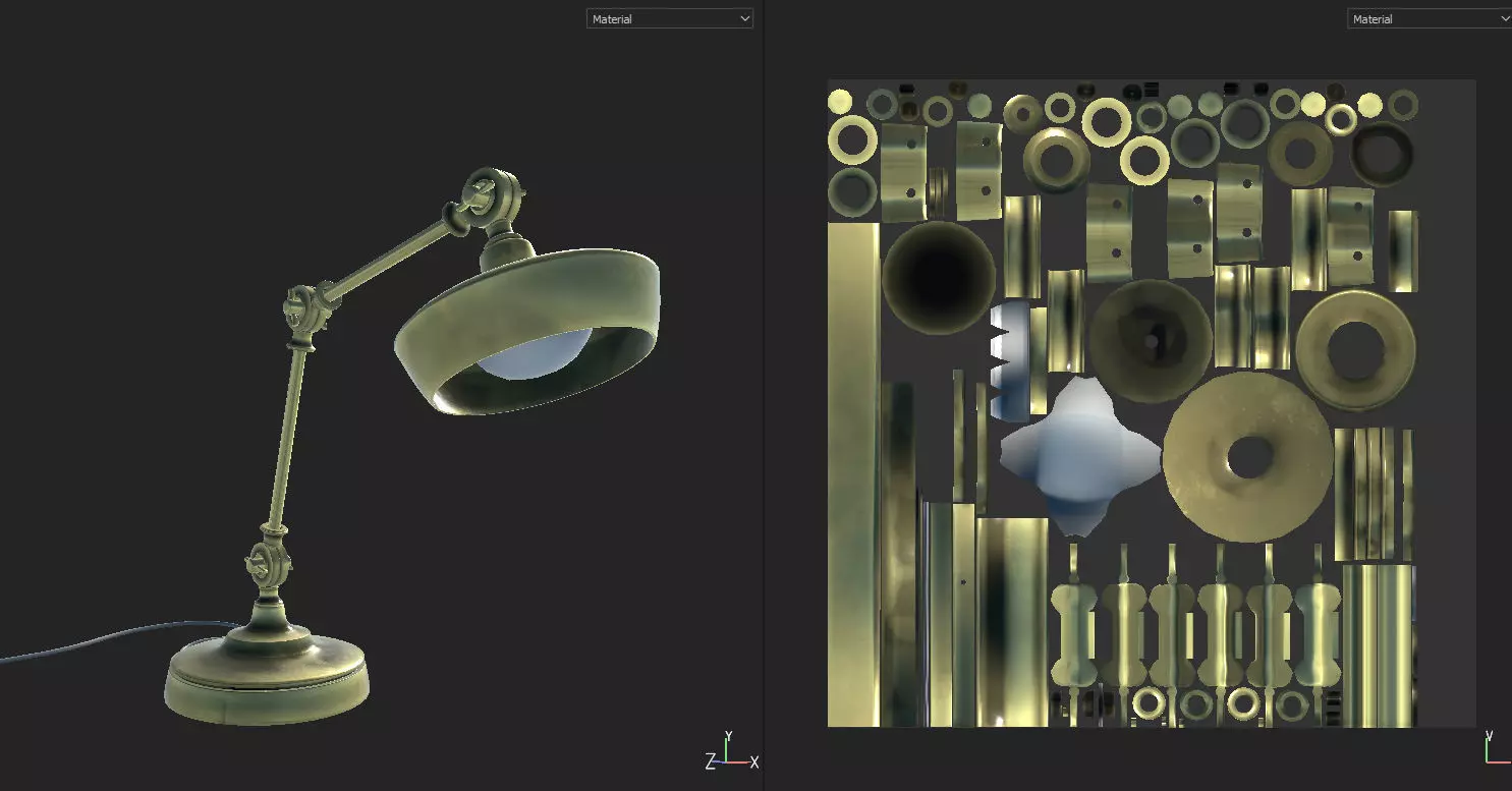 Desk Lamp 3D model_0