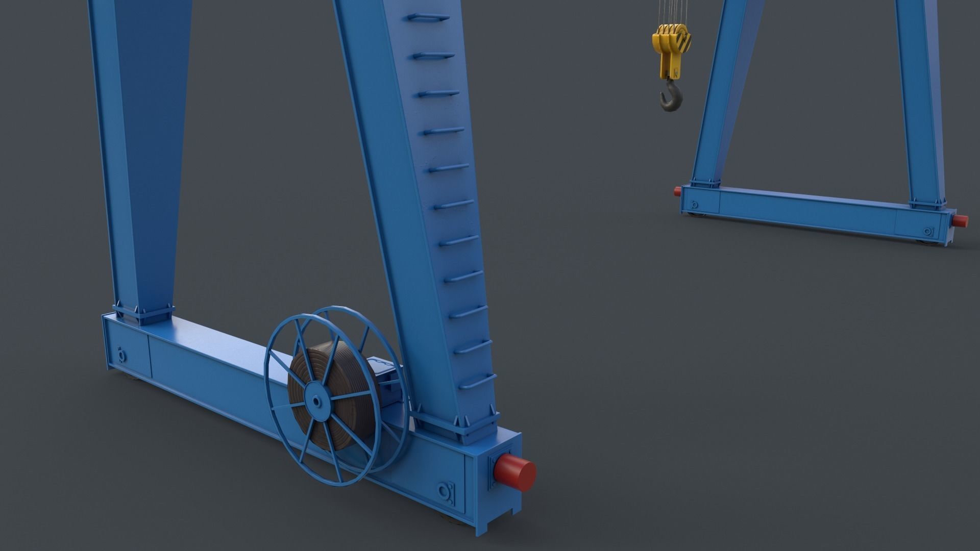 PBR Single Girder Gantry Crane V2 - Multi color Pack 3D Model Collection_83