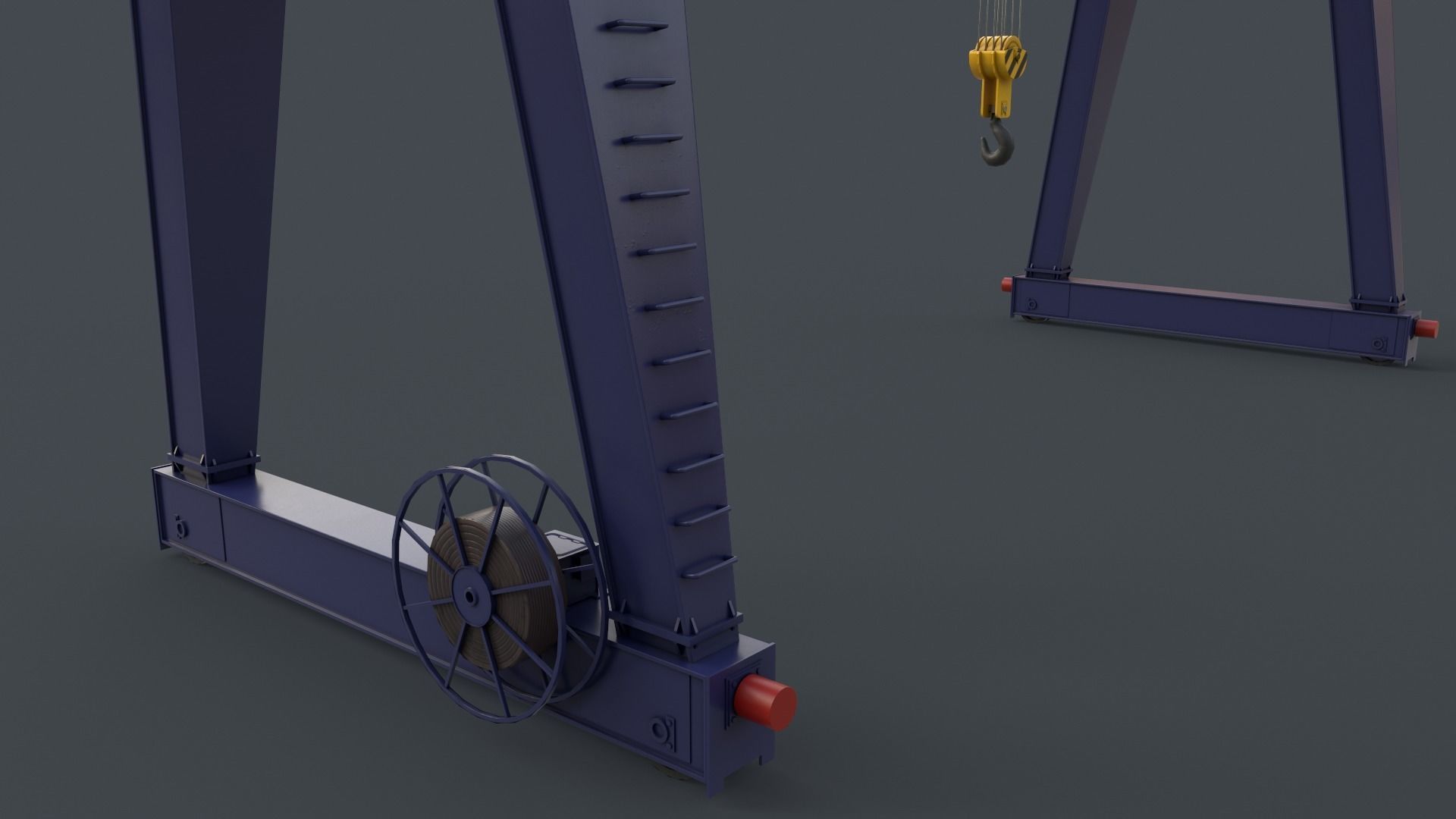 PBR Single Girder Gantry Crane V2 - Multi color Pack 3D Model Collection_79