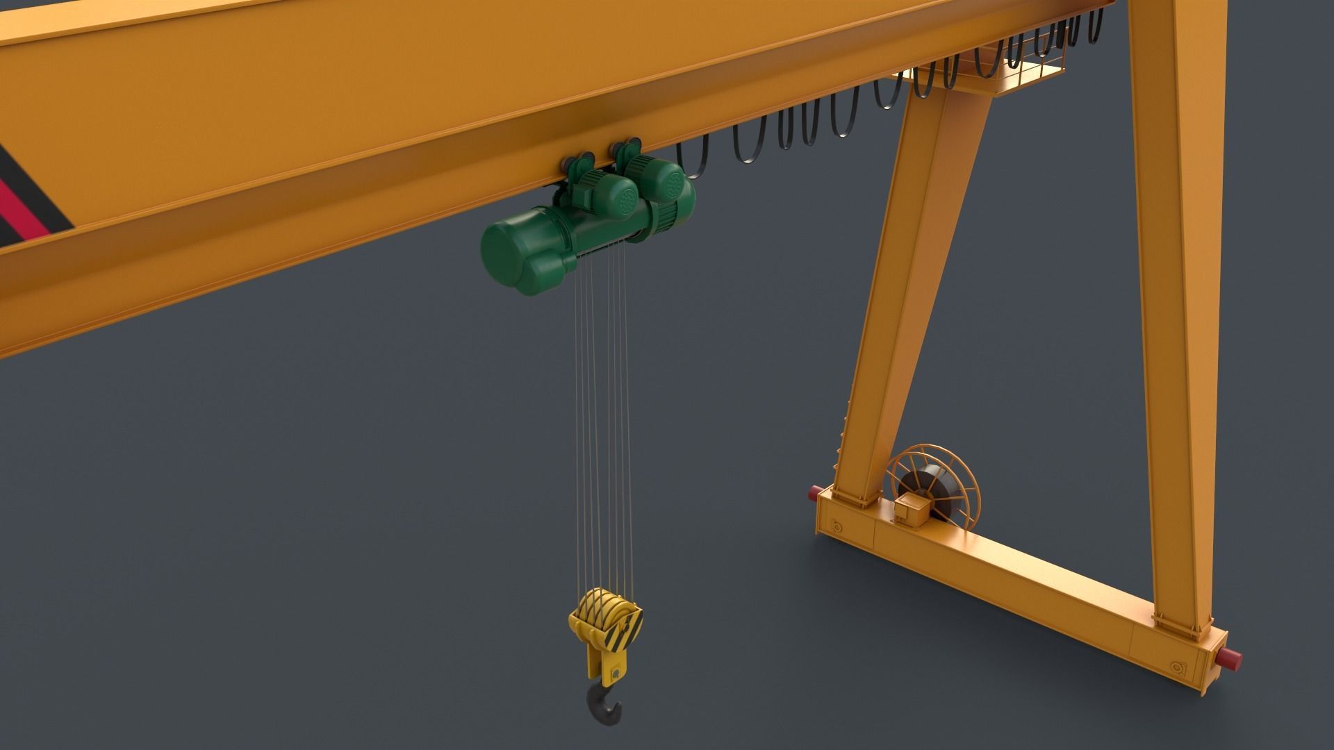 PBR Single Girder Gantry Crane V2 - Multi color Pack 3D Model Collection_73