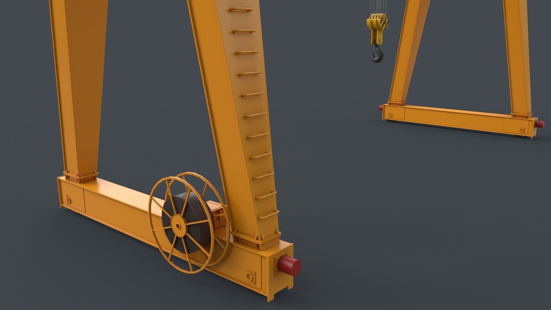 PBR Single Girder Gantry Crane V2 - Multi color Pack 3D Model Collection_86